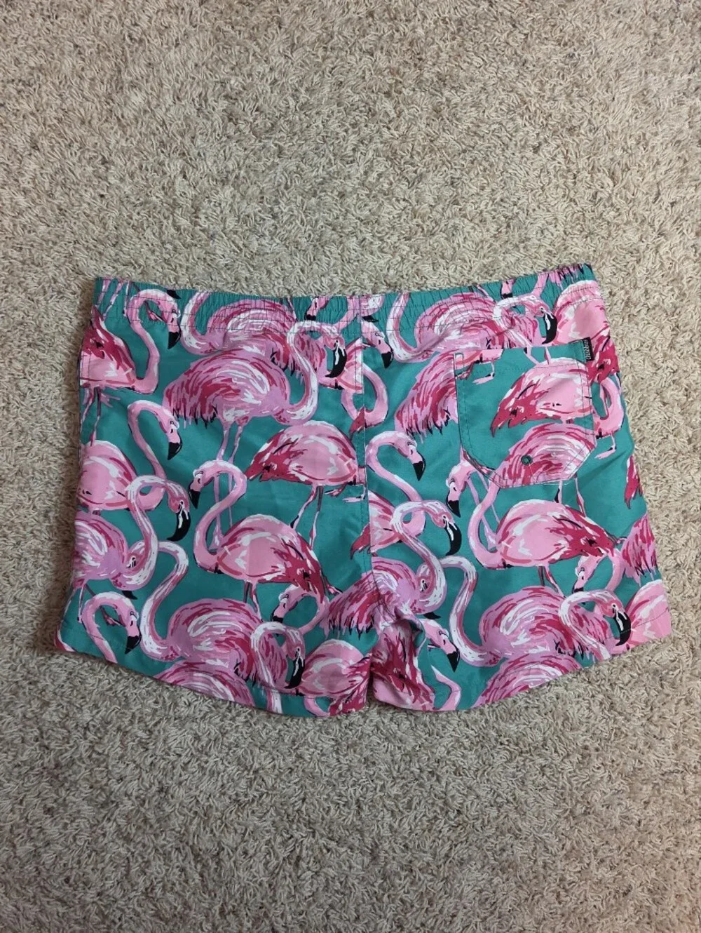 Chubbies Pink Flamingo Print Shorts - Green & Pink